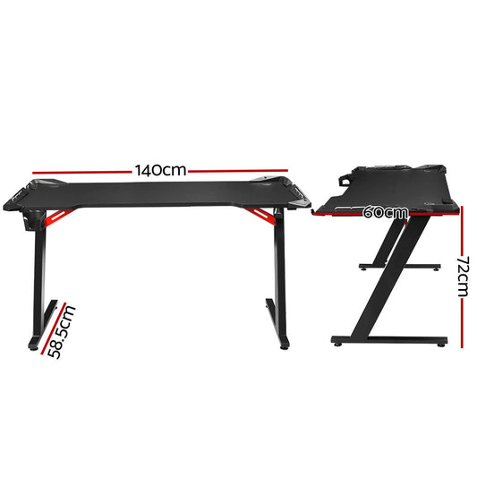 Apex Gaming Desk Computer Desks LED Light 140CM