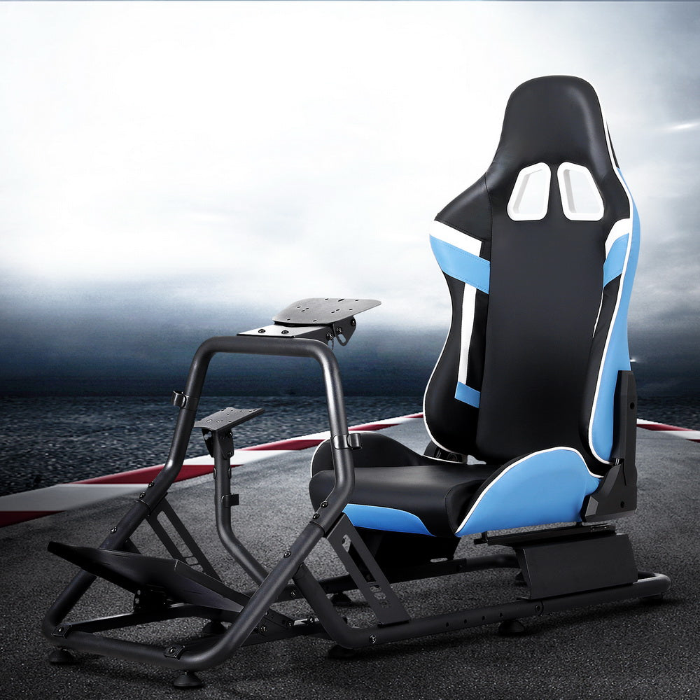 Elite Racing Simulator Cockpit Gaming Chair - Blue