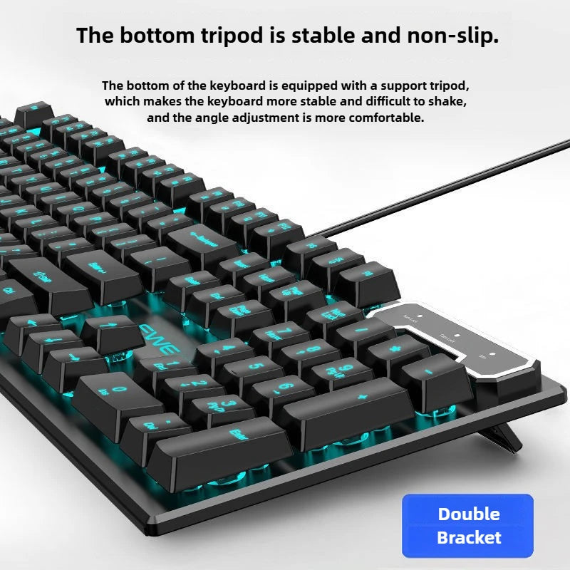 Wired USB RGB Gaming Keyboard and Mouse Combo Ergonomic