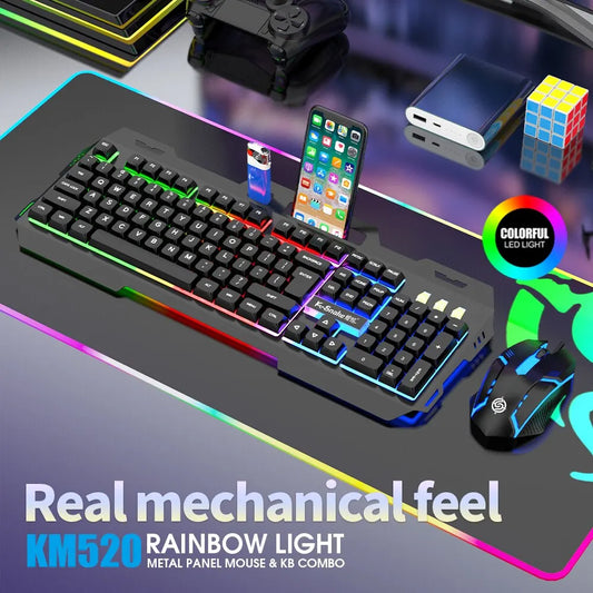 Gamer keyboard and mouse combo RGB led