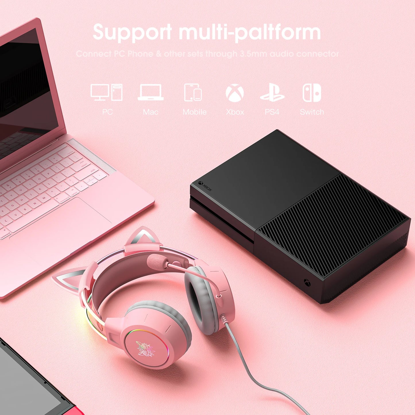 ONIKUMA X15 Pro Premium Gaming Headset with RGB Lighting & Noise-Cancelling Mic