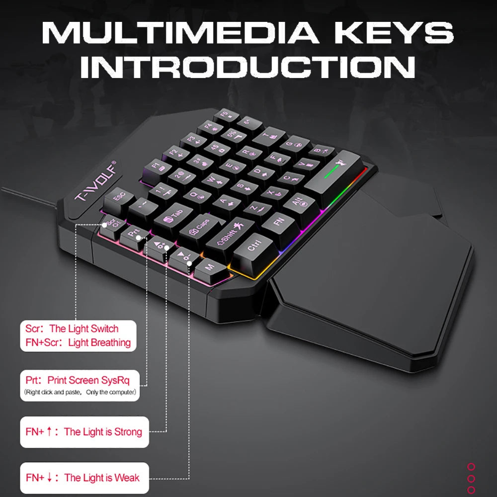 Mobile Controller Gaming Keyboard Mouse Backlight Converter 40keys