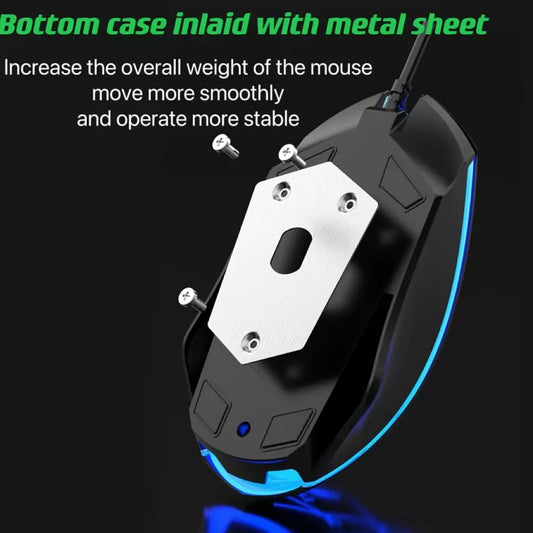 Wired Keyboard And Mouse Set Usb Luminous Mechanical Keyboard And Mouse Set