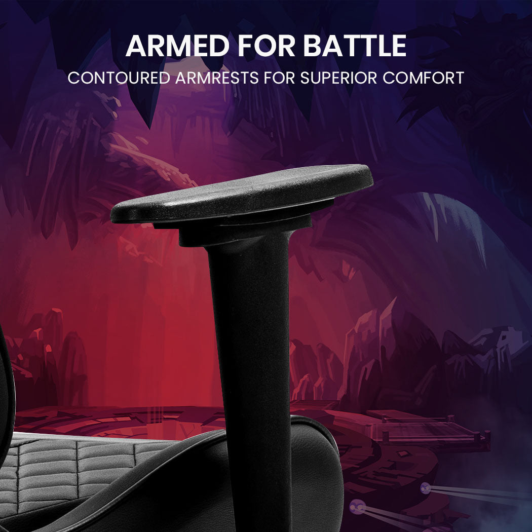 Elite Apex Series Ergonomic Gaming Recliner with Footrest in Black