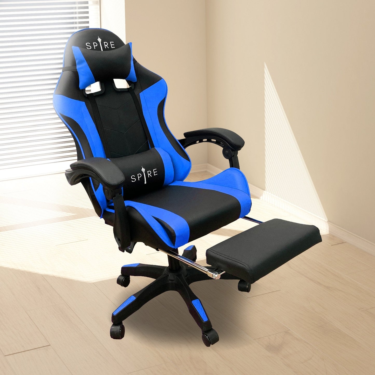 Elite Spire Zinc Blue and Black Adjustable Gaming/Office Chair