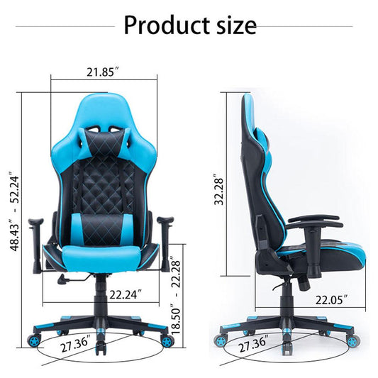 Elite Ergonomic Racing Gaming Chair with 165° Recline and Luxurious Footrest