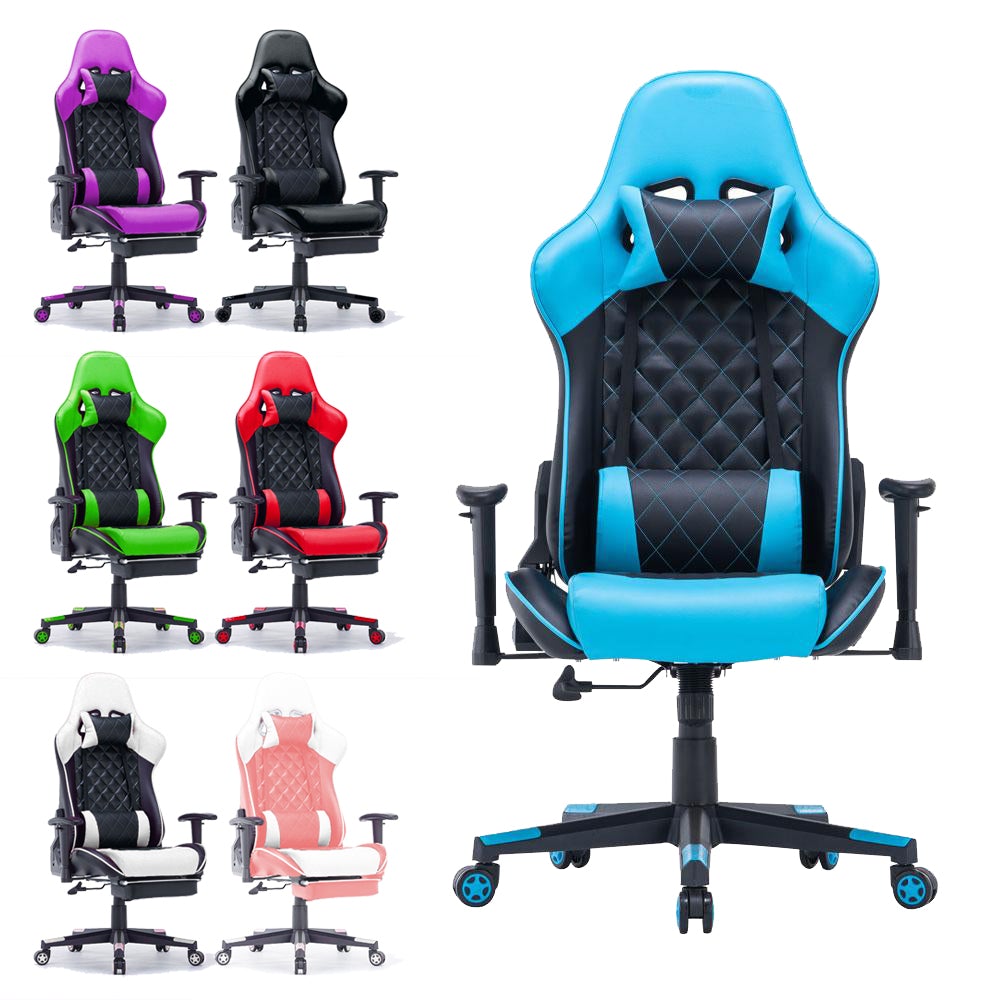 Elite Ergonomic Racing Gaming Chair with 165° Recline and 3D Armrests in Green & Black