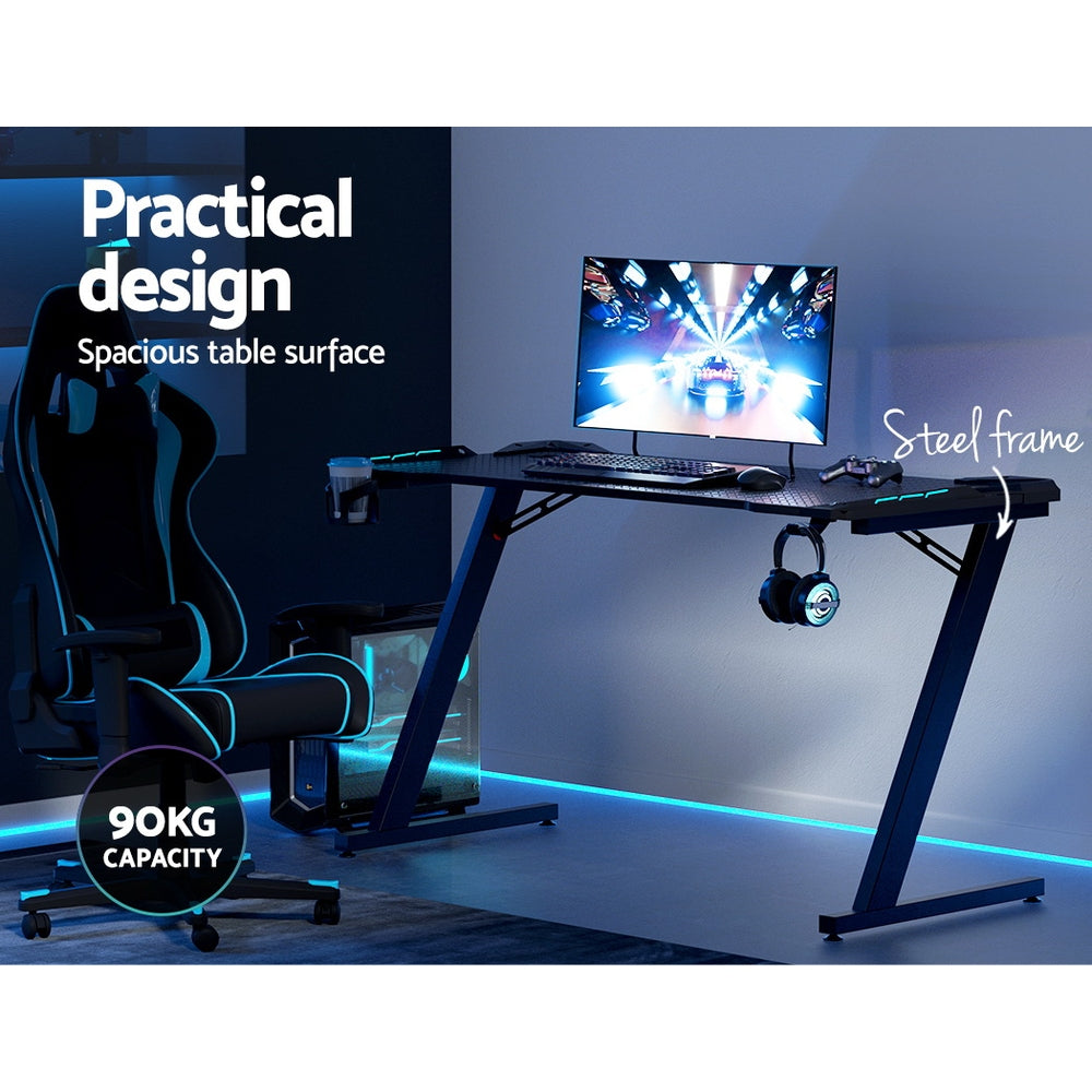 Apex Gaming Desk Computer Desks LED Light 140CM