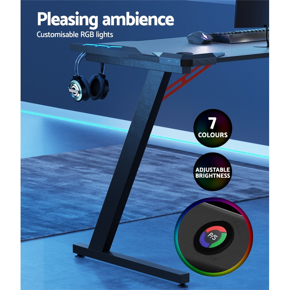 Apex Gaming Desk Computer Desks LED Light 140CM