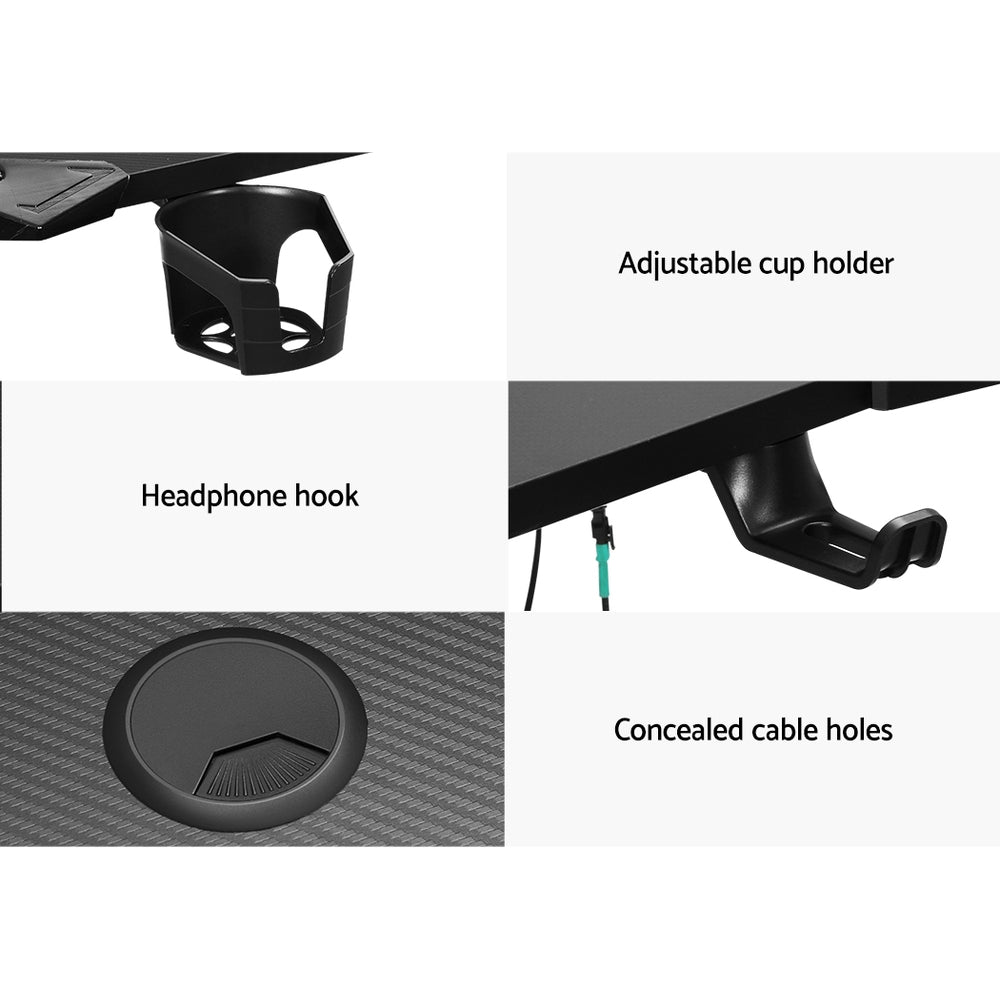 Apex Gaming Desk Computer Desks LED Light 140CM