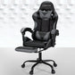 Apex 2 Point Massage Gaming Office Chair Footrest Grey