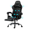 Apex 6 Point Massage Gaming Office Chair Footrest Black