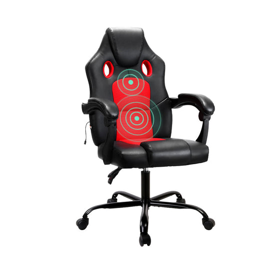 Apex 2 Point Massage Gaming Office Chair PU Leather Red