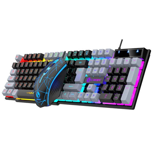 Wired Keyboard And Mouse Set Usb Luminous Mechanical Keyboard And Mouse Set