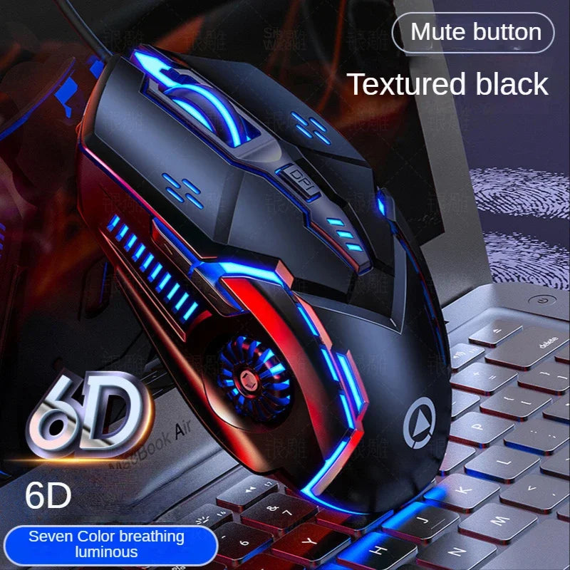 G5 Wired Mouse BackLight High Sensitivity 6 Keys Macro Programming Gaming