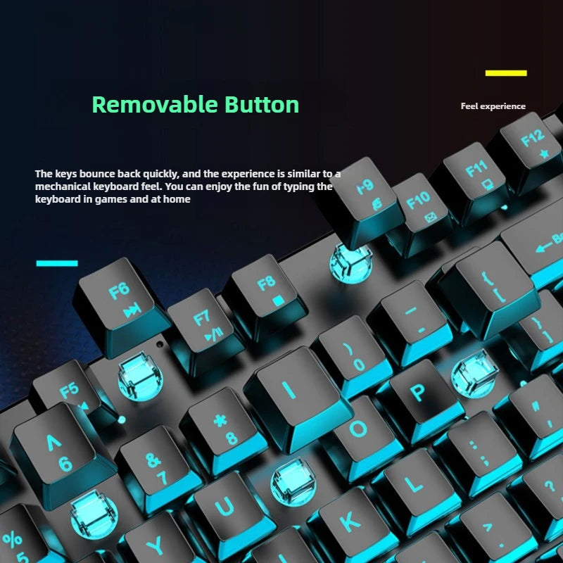 Wired USB RGB Gaming Keyboard and Mouse Combo Ergonomic