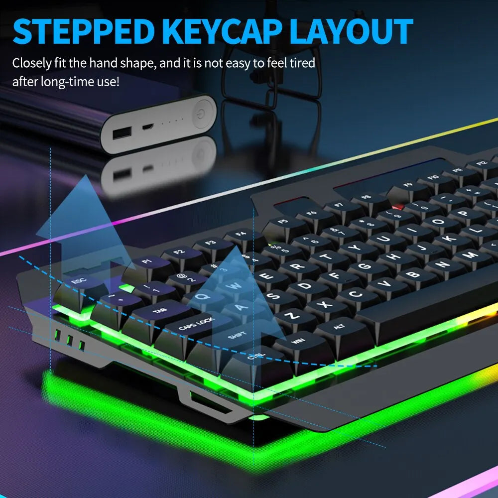 Gamer keyboard and mouse combo RGB led