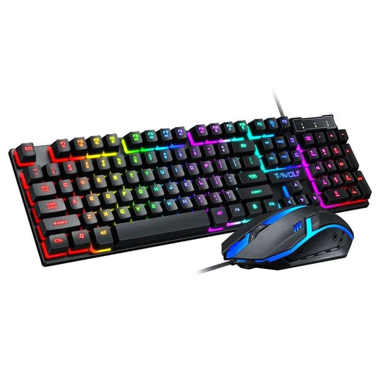 Gaming Keyboard and Mouse Kit, Illuminated Keyboard and Mouse