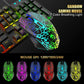 Gaming Keyboard & Mouse & Headset & Mousepad Set RGB Backlit Wired for PC Laptop