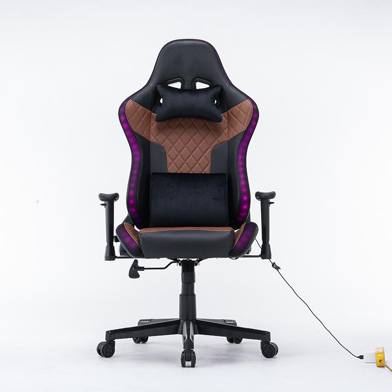 Elite Racing-Inspired RGB Gaming Chair with Bluetooth Speakers and Reclining Comfort