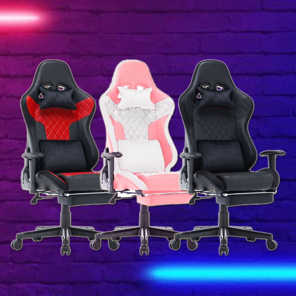 Elite Racing-Inspired RGB Gaming Chair with Bluetooth Speakers and Reclining Comfort