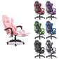 Elite Racing Gaming Chair with Retractable Footrest and Adjustable Recline