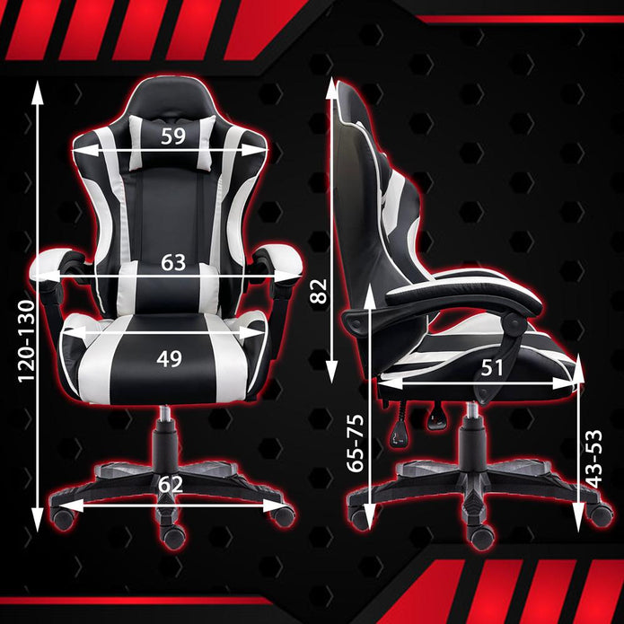Elite Gaming Chair - Luxurious PU Executive Racer Recliner in Purple